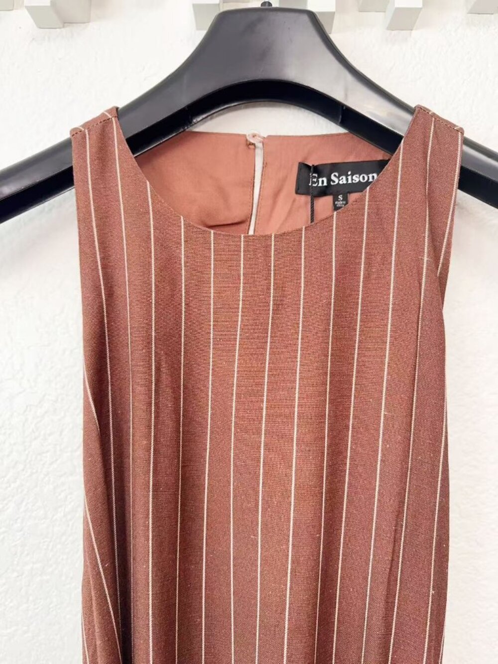 En Saison Adelaide Maxi Dress Brown Ivory Small $176 - Picture 4 of 7